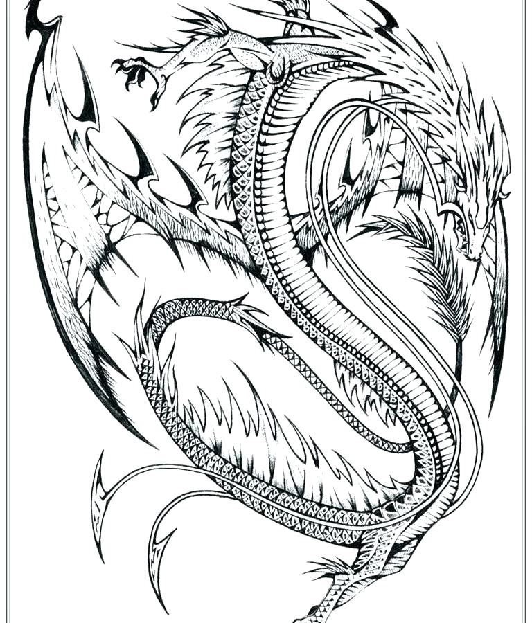 768x900 Coloring Pages Of Chinese Dragons