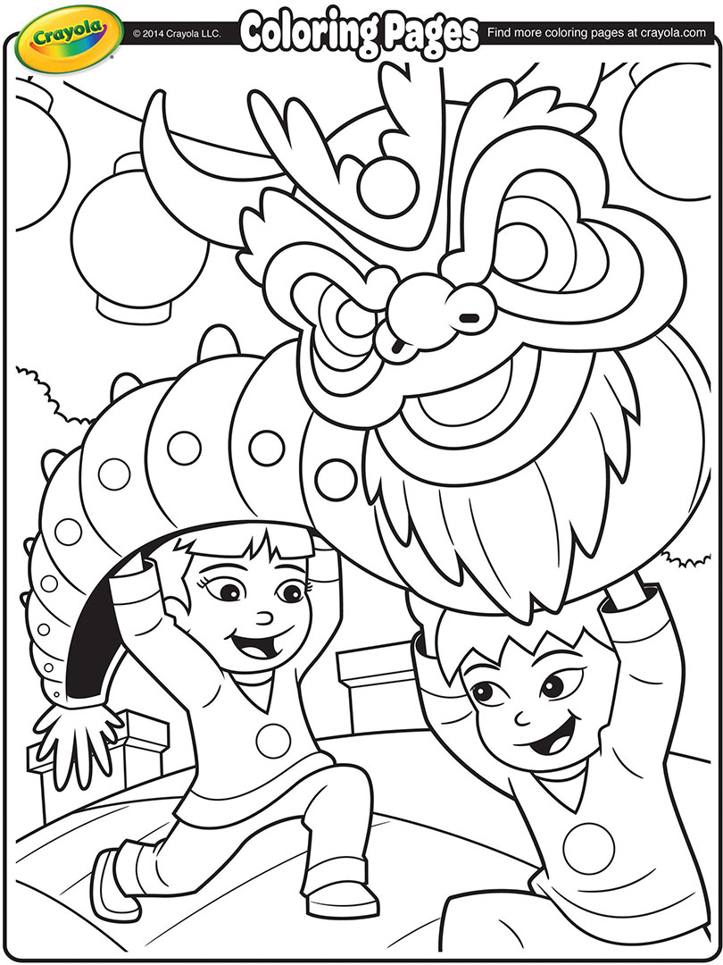 810x1080 Chinese New Year Dragon Coloring Page