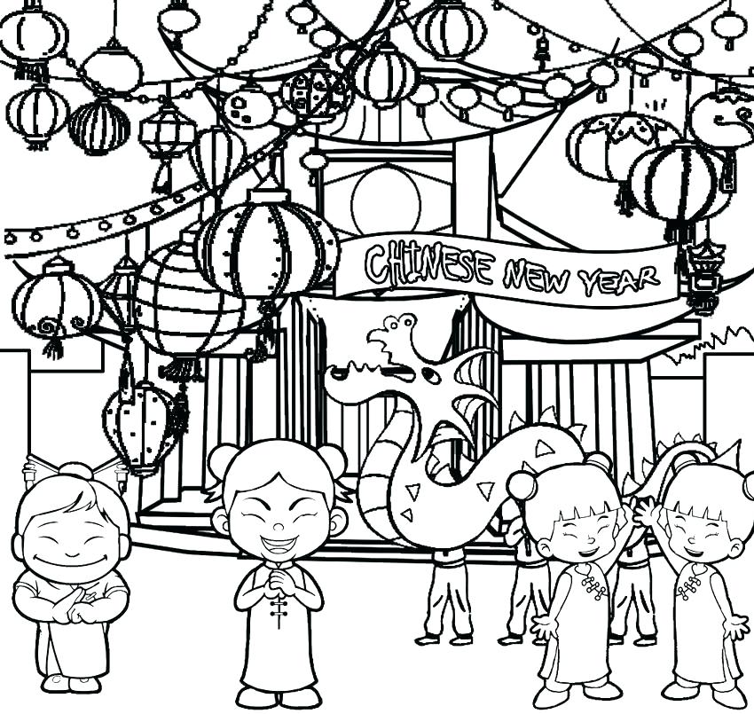Chinese New Year Zodiac Coloring Pages