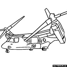 Chinook Helicopter Coloring Pages