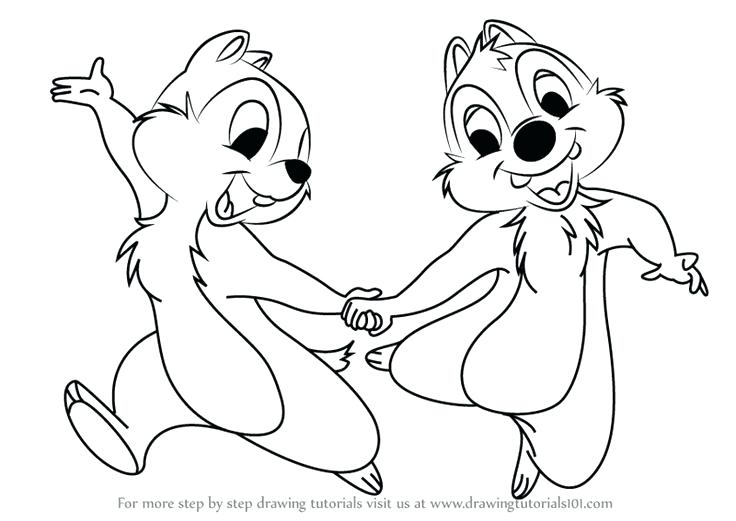 736x521 Chip And Dale Coloring Pages Chip N Dale Coloring Pages Drawn Chip