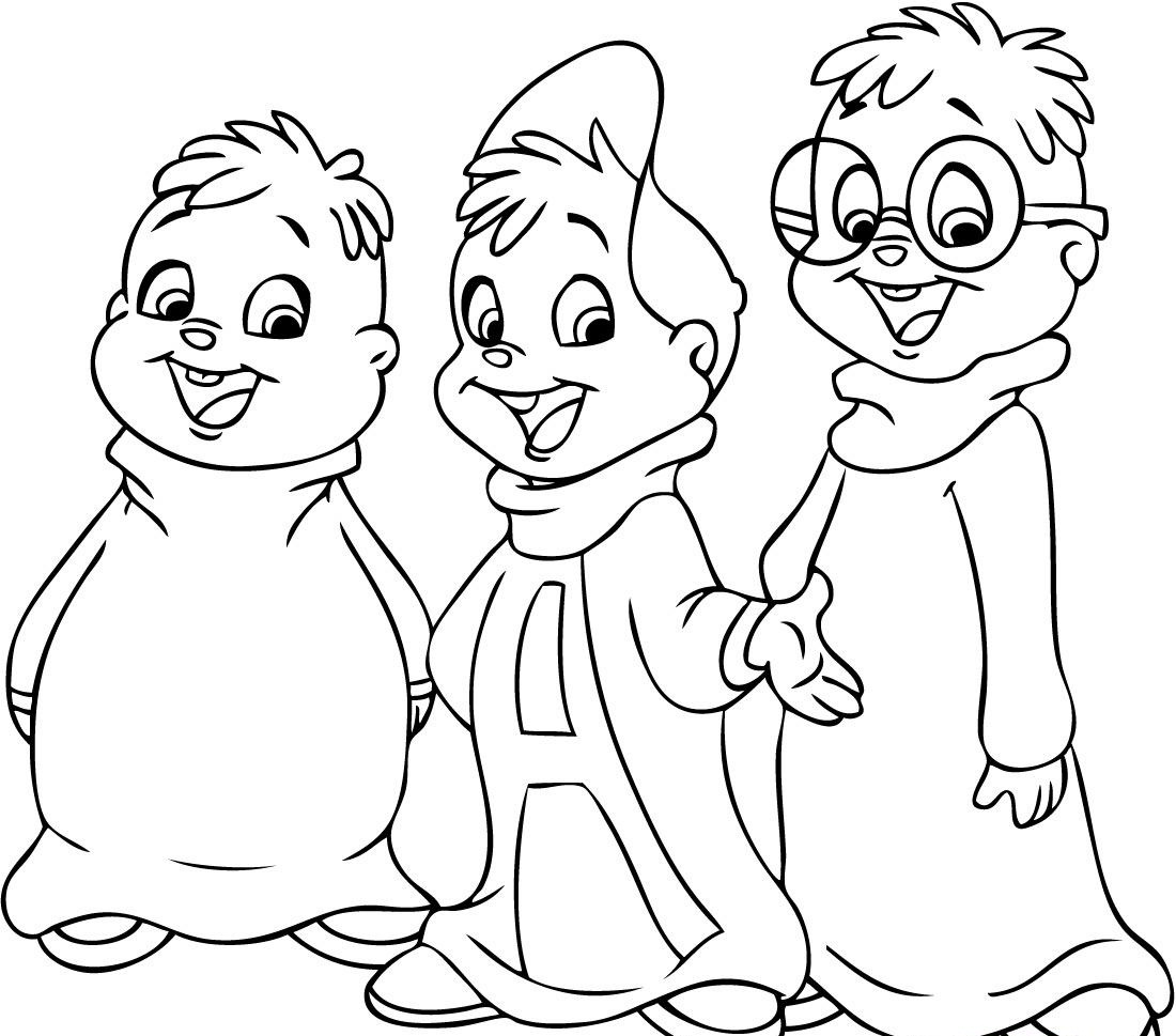 1100x969 Free Printable Chipettes Coloring Pages For Kids