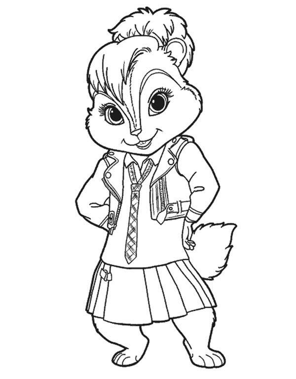 600x768 Lovely Brittany The Chipettes Coloring Page