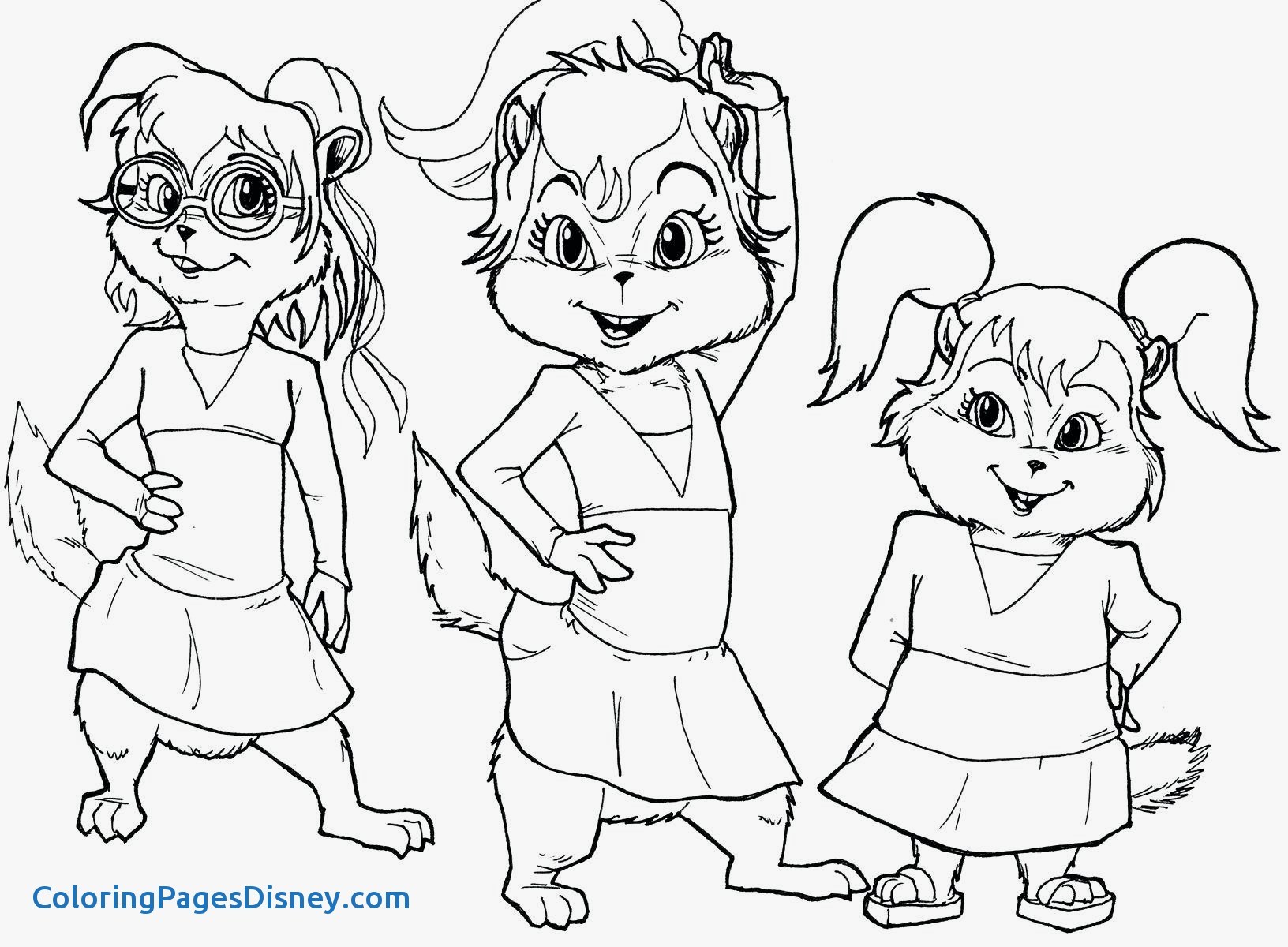 1632x1200 Alvin And The Chipmunks Coloring Pages Luxury The Chipettes
