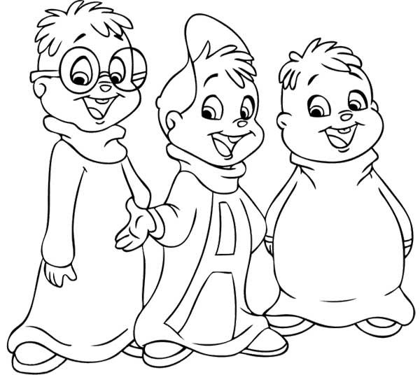 600x536 Alvin And The Chipmunks Pictures To Colour Alvin And The Chipmunks