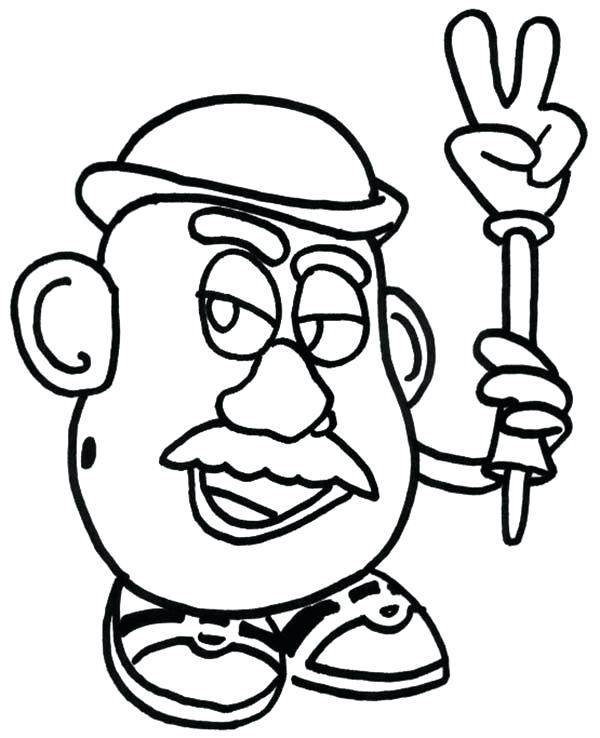 600x738 Plus Potato Head Outline Coloring Page Best Image Potato Chips