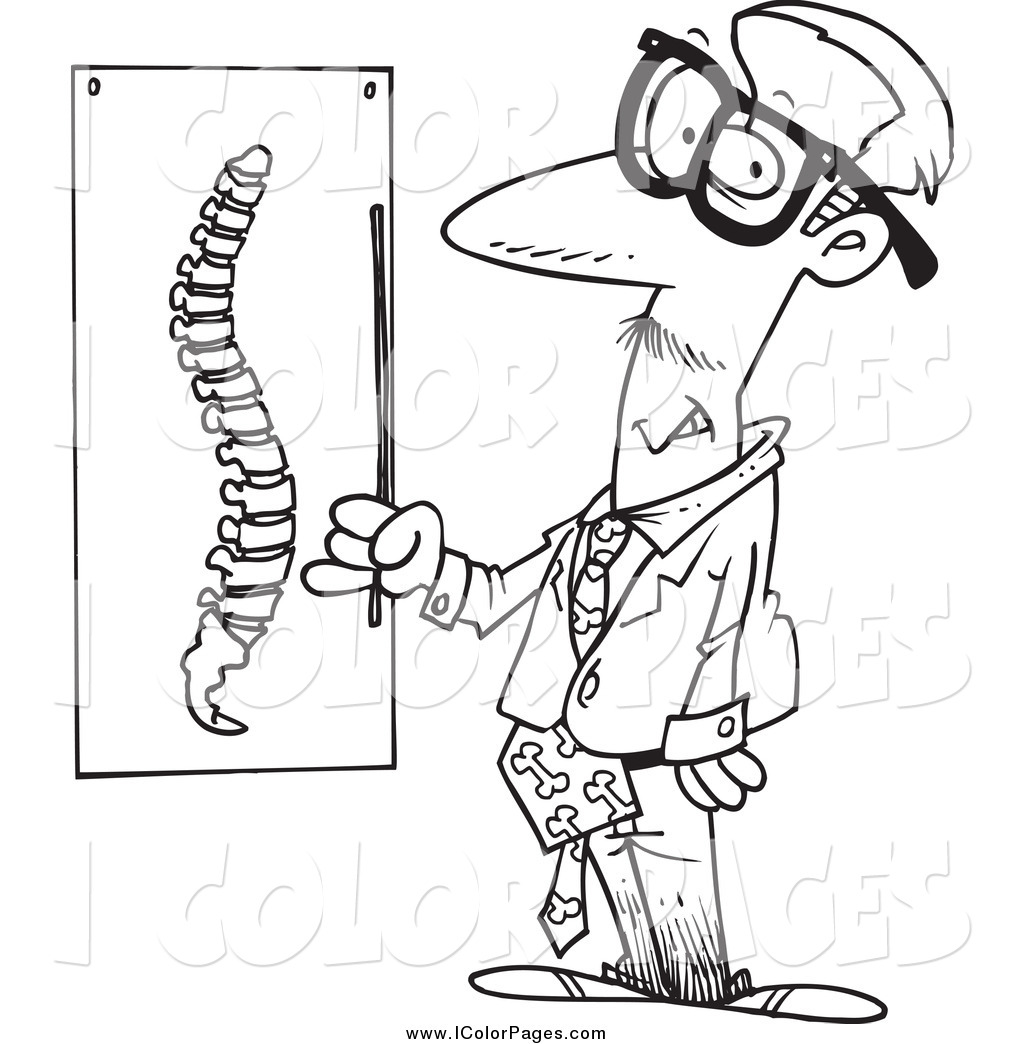 1024x1044 Vector Coloring Page Of Blacknd White Male Chiropractor By
