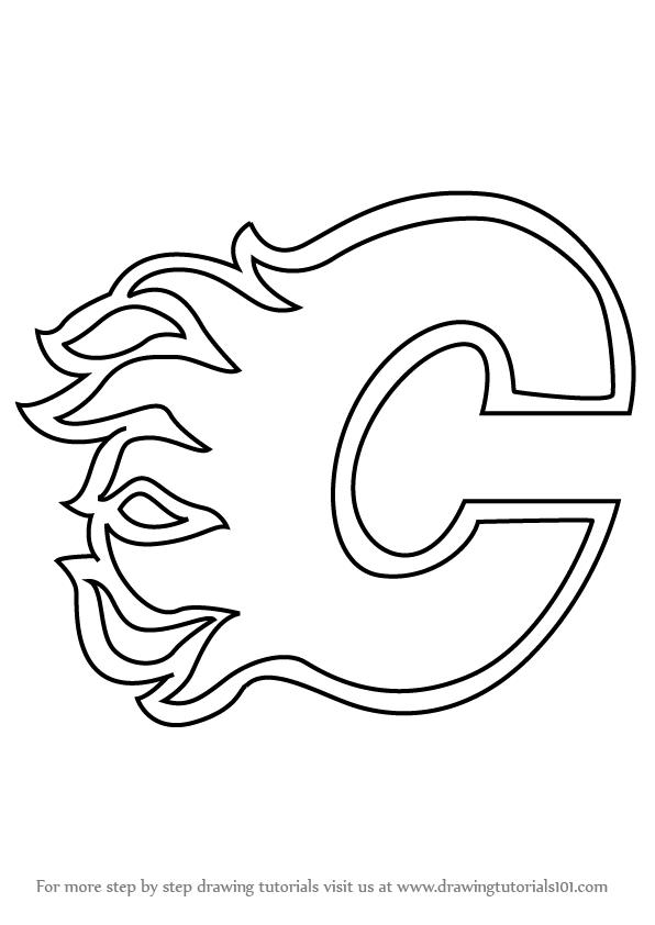 596x842 Calgary Flames Logo Coloring Pages