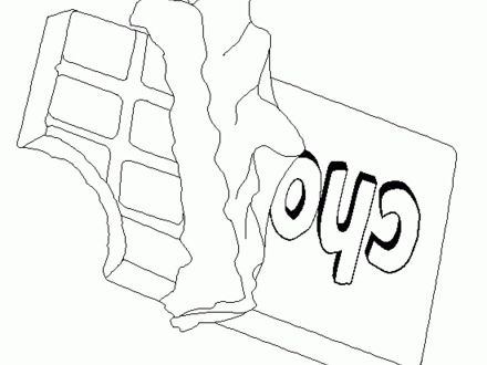 440x330 Colorful Chocolate Bar Coloring Page Vignette