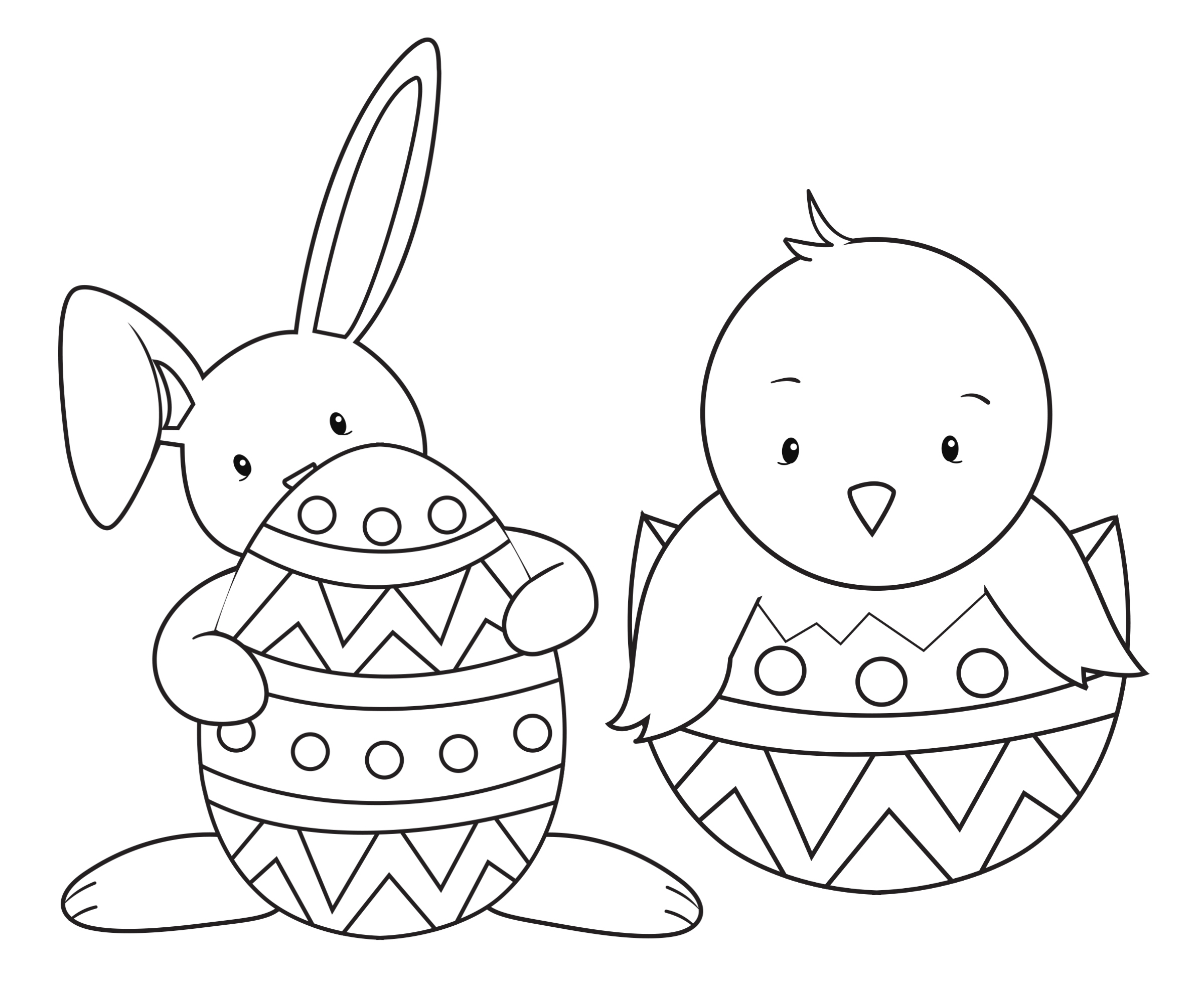 Chocolate Bunny Coloring Pages