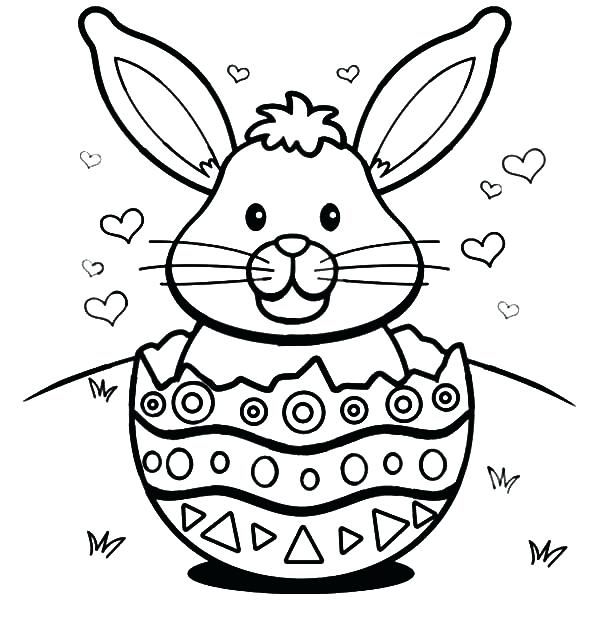 600x627 Color By Number Easter Bunny Color By Number Coloring Page Bunny