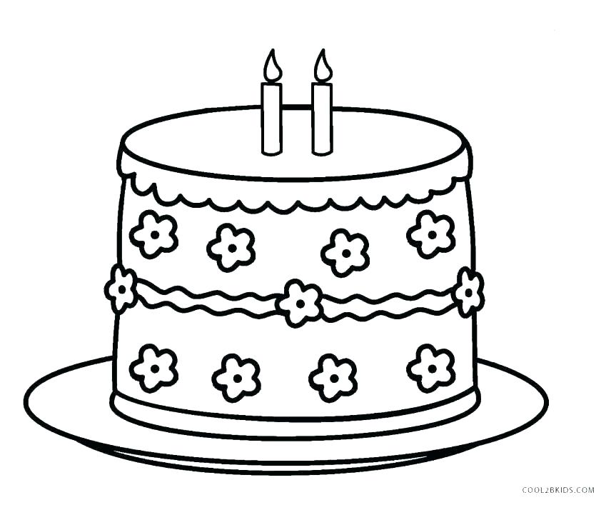 863x714 Birthday Cake Coloring Page Birthday Cake Coloring Pages Images