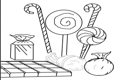 476x333 Candy Making Coloring Pages Page Image Clipart Images