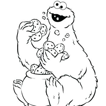 350x350 Cookies Coloring Pages Cookie Free Chocolate Chip Cookie Coloring