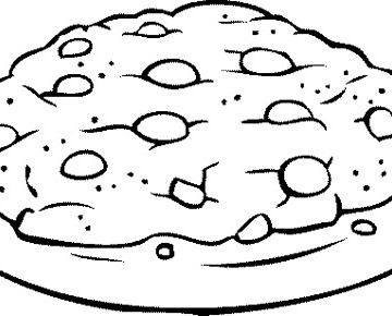 360x290 Chocolate Chip Cookie Coloring Page Clipart Panda
