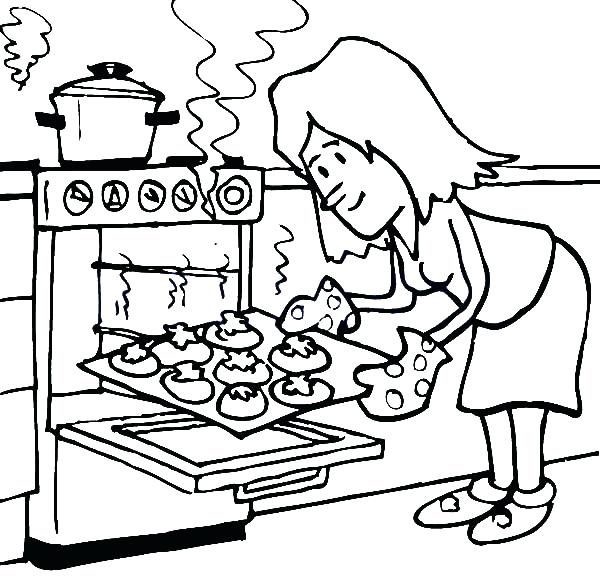 600x580 Cookies Coloring Pages Coloring Pages Captivating Baking Coloring