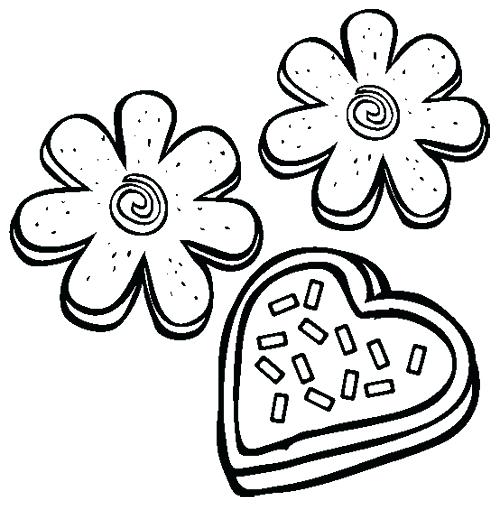 500x510 As Well As Big Chocolate Chip Cookie Coloring Page Christmas