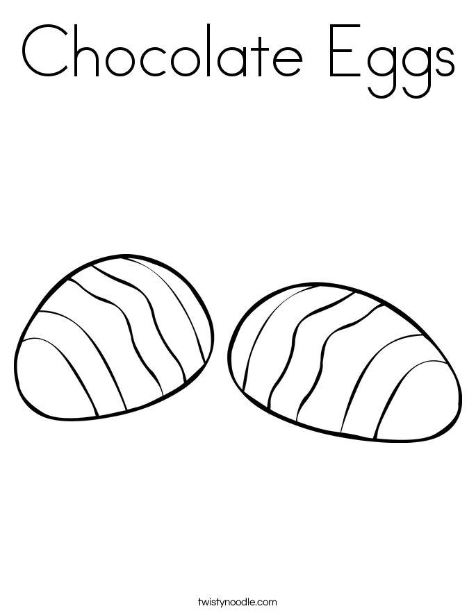 685x886 Chocolate Eggs Coloring Page