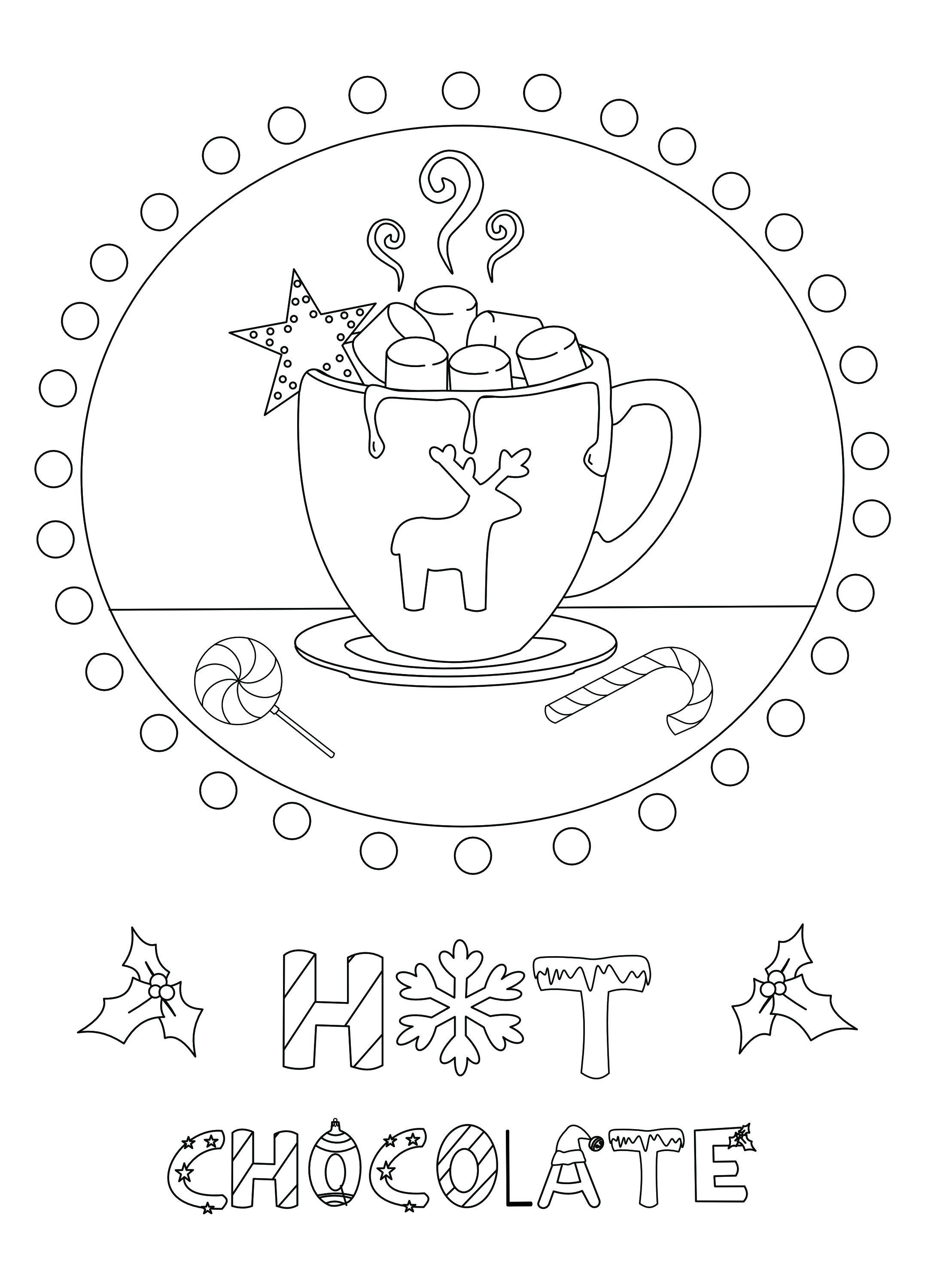 2175x3000 Hot Chocolate Coloring Page