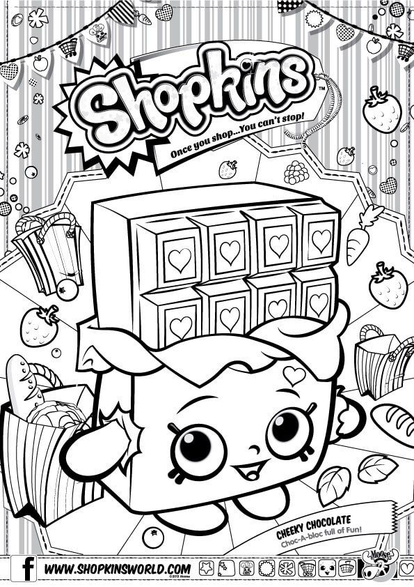 595x842 Shopkins Coloring Pages Season 1 Cherry Chocolate Shopkins Party