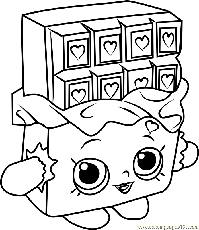 694x800 Cheeky Chocolate Shopkins Coloring Page