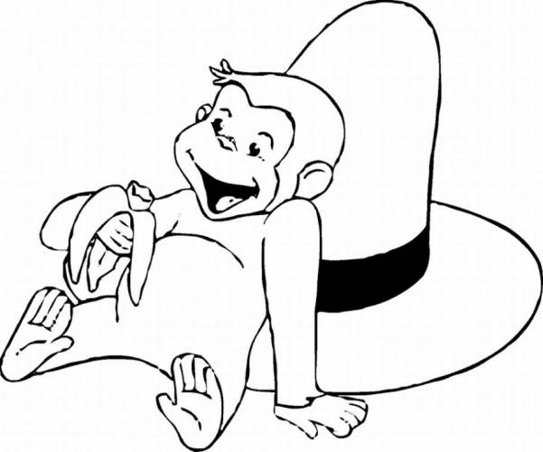 601x500 Curious George Beach Coloring Pages Jorge El Curios On Colorear