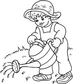 236x272 Farm Work And Chores Coloring Pages Printable Boy Feeding