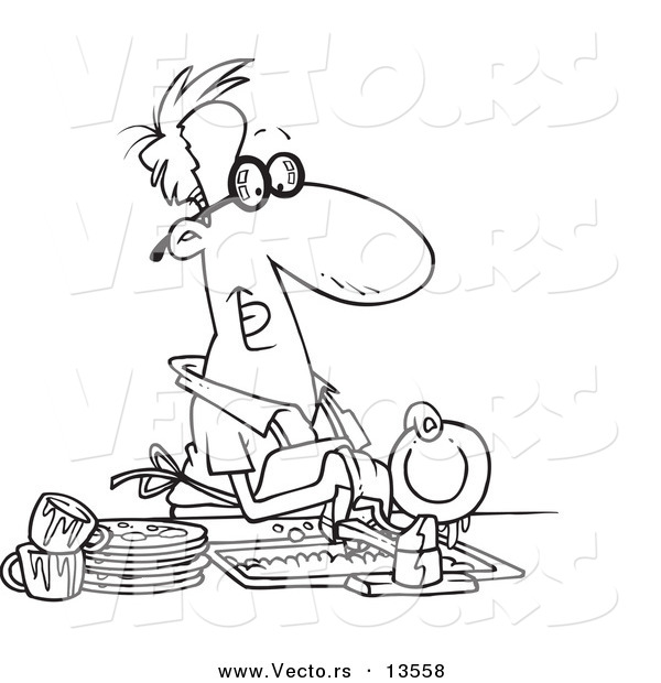 600x620 Vector Of A Cartoon Stay