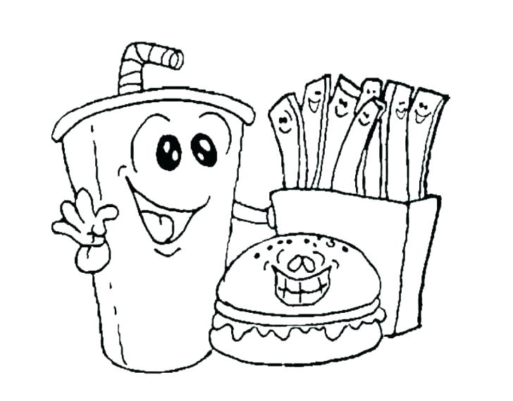 728x569 French Fries Coloring Page Chowder Coloring Pages French Fries