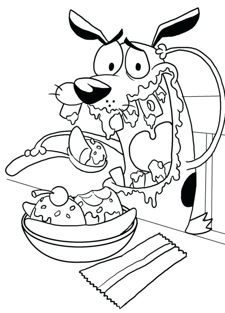 738x1024 K 9 Coloring Pages Chowder Coloring Pages To Print Courage