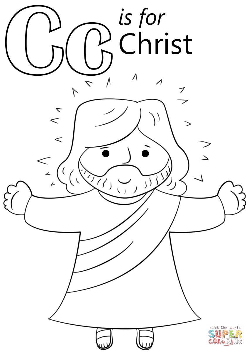 849x1200 Letter C Is For Christ Coloring Page Free Printable Coloring Pages