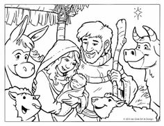 236x182 Religious Christmas Coloring Pages For Kids Color Bros