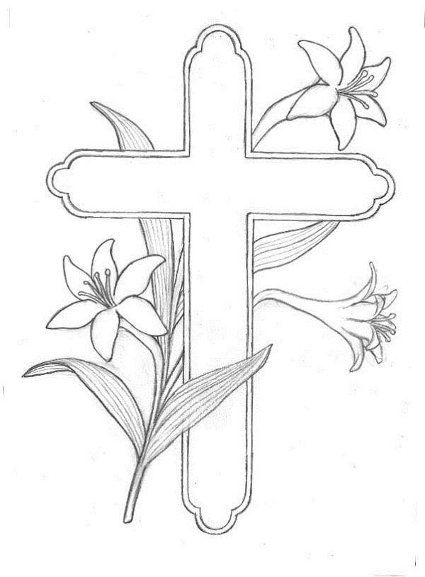 600x814 Easter Coloring Pages Free Printable Religious Easter Borders Free