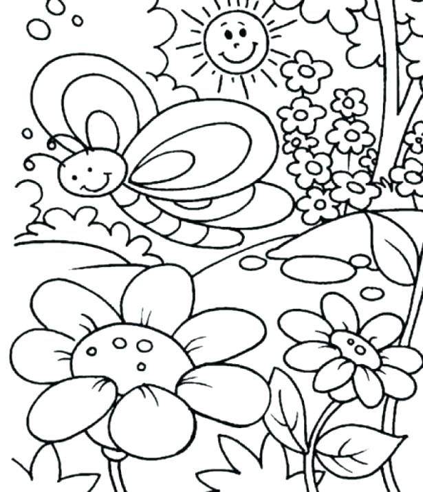 615x715 Spring Color Sheet Spring Coloring Pages Odd Christian Spring