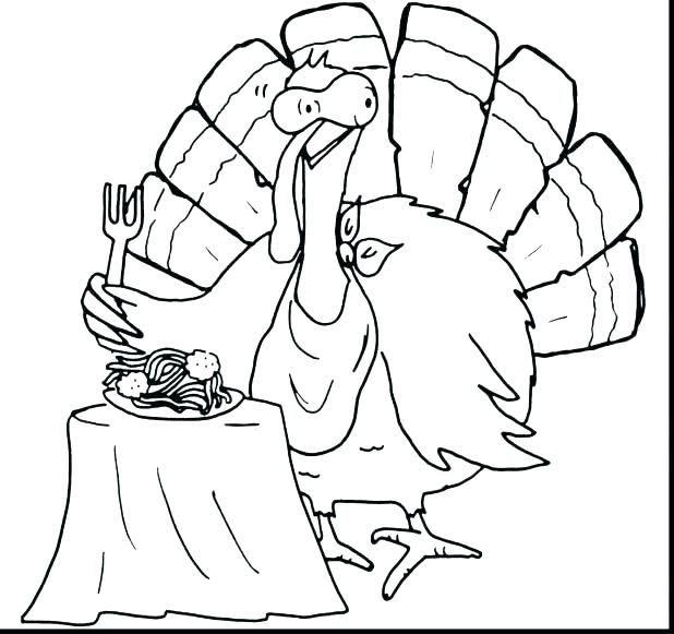 618x581 Turkey Coloring Pages Free Printable Christian Thanksgiving