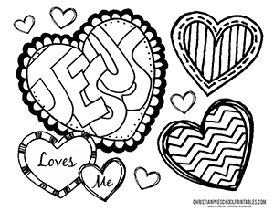 300x232 Coloring Pages. Christian Valentines Day Coloring Pages