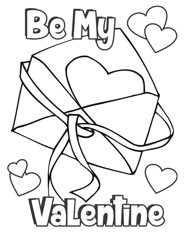 783x997 Valentine Coloring Page Card Valentine In An Envelope Coloring