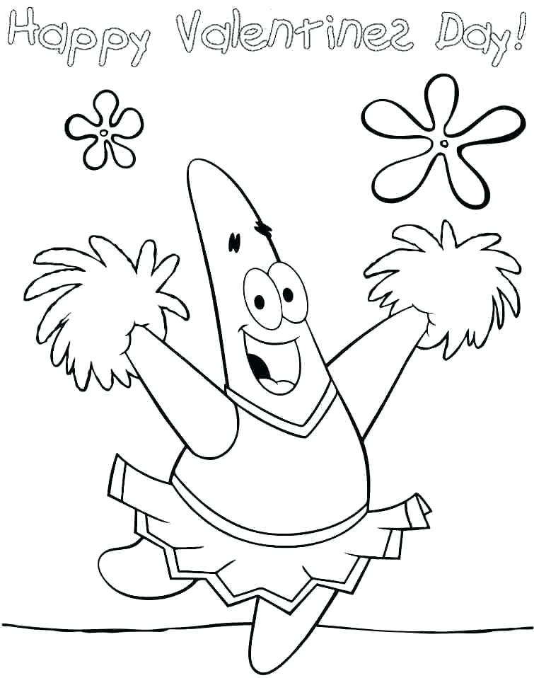 755x958 Spongebob Valentines Day Coloring Pages Valentine Coloring Pages