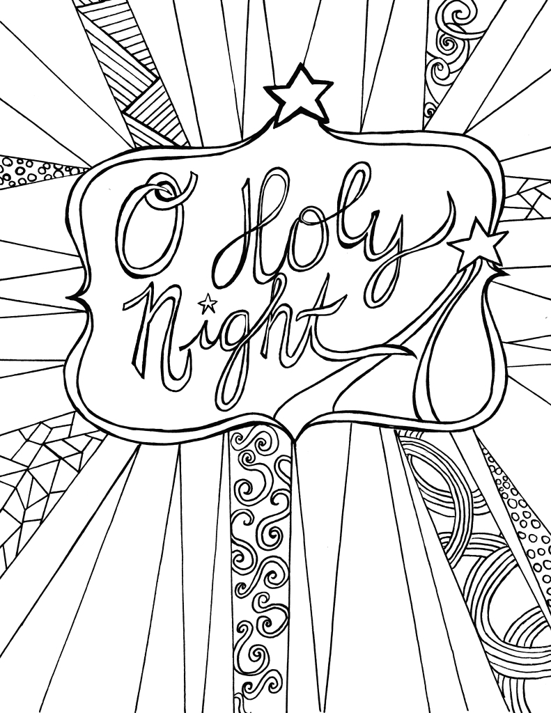 791x1024 Cool Easy Adult Coloring Pages Printable Christmas Printable Adult