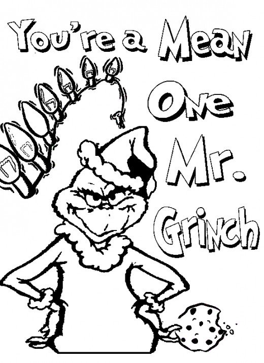 520x715 Grinch Christmas Printable Coloring Pages Holidappy