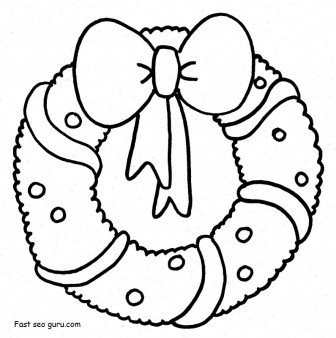 336x338 Printable Christmas Advent Wreath Coloring Pages