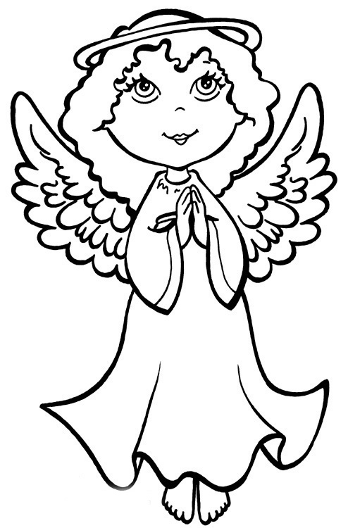 494x750 Christmas Angel Coloring Pages Learn To Coloring