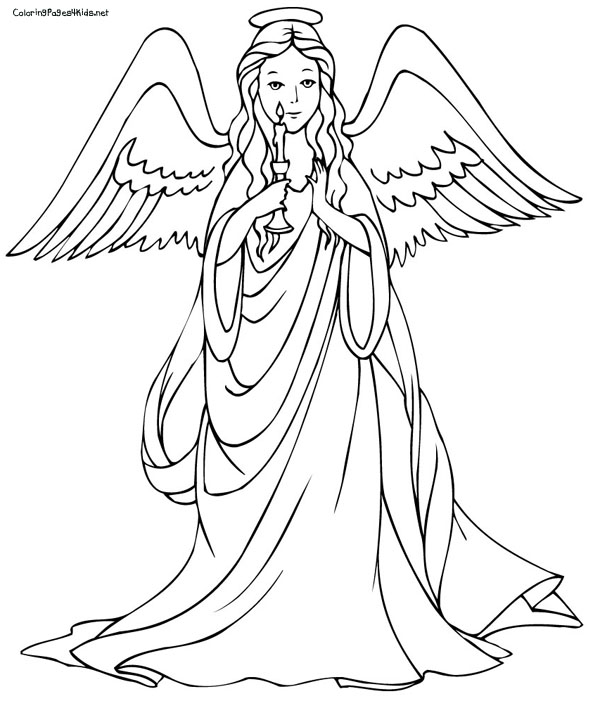 600x708 Angel Coloring Pages