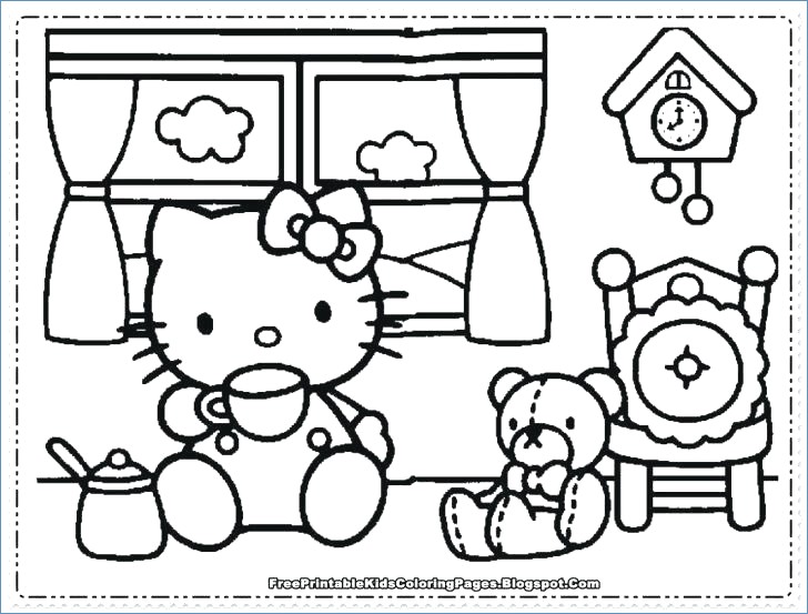 728x553 Hello Kitty Ballerina Coloring Page