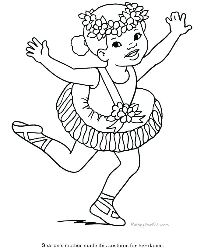 670x820 Ballet Coloring Page For Kids Happy Ballerina Coloring Pages Kids