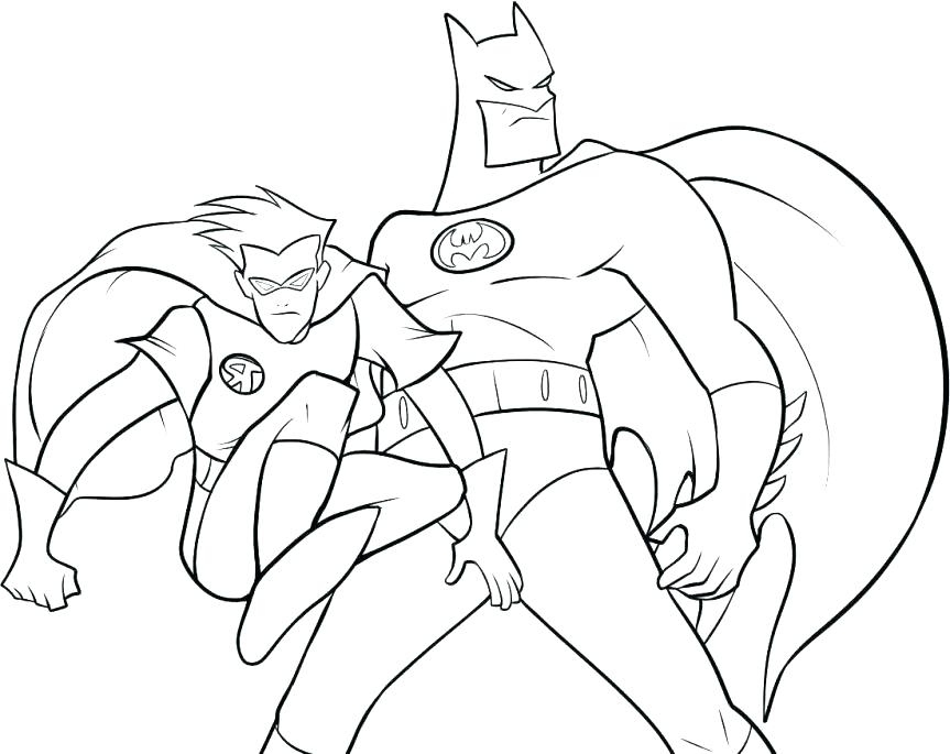 863x685 Batman Cartoon Coloring Pages Batman Coloring Pages For Kids Robin