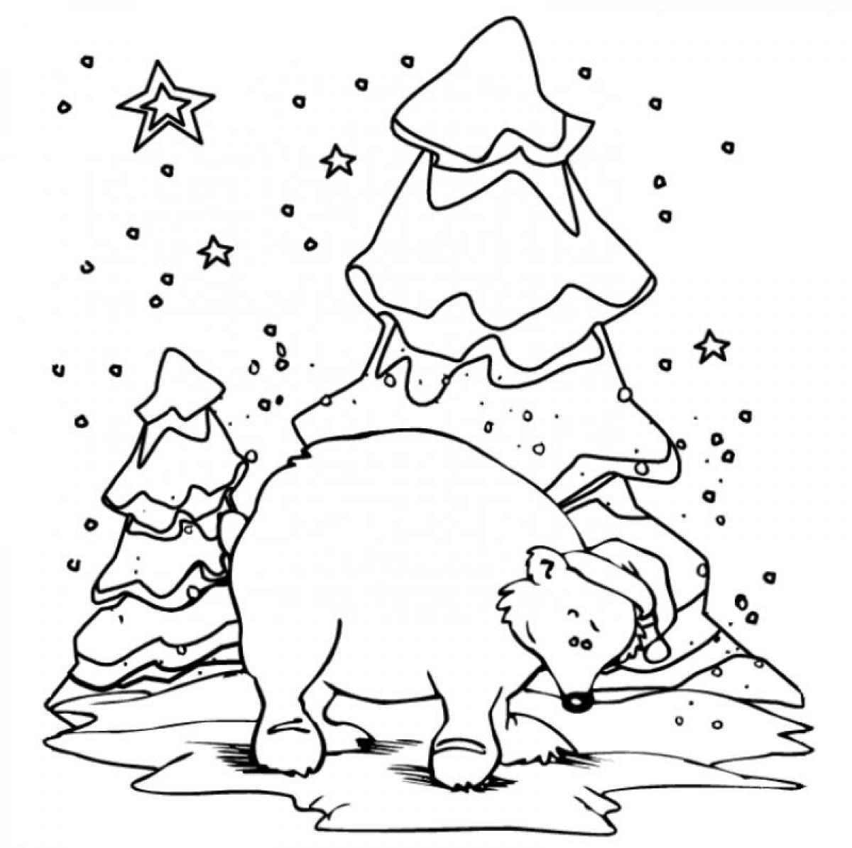 1200x1194 Polar Bear Coloring Pages For Christmas And 8