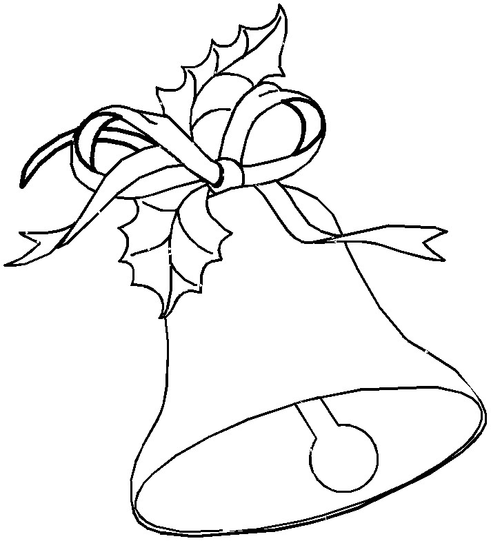 712x785 Printable Christmas Bells Coloring Page