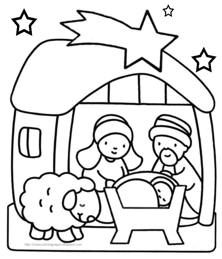 732x853 Baby Jesus Christmas Coloring Pages