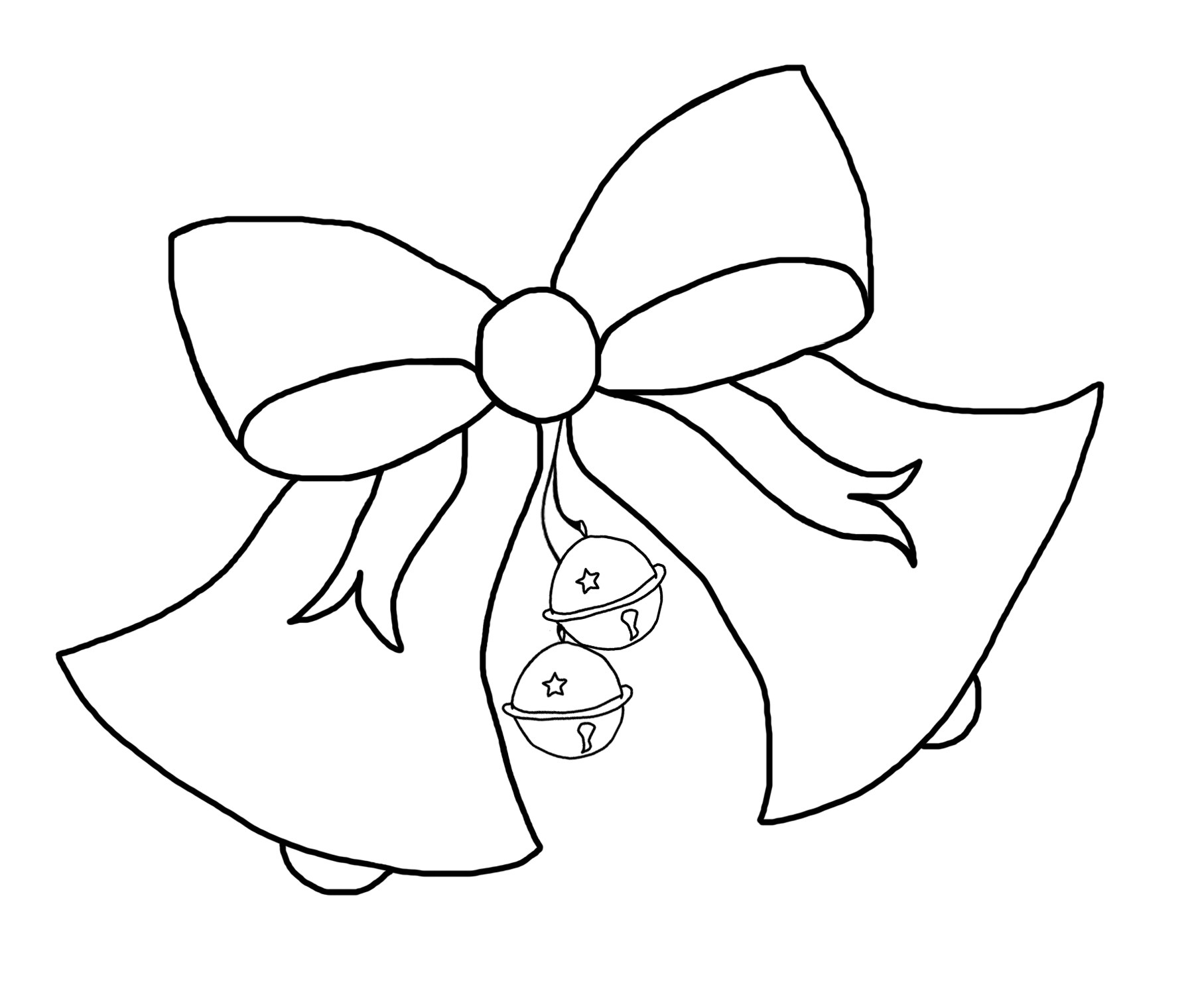 1800x1521 Christmas Bells Printable Coloring Pages
